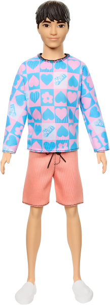 Кукла Barbie Fashionista Ken голубой и розовый свитер HRH24